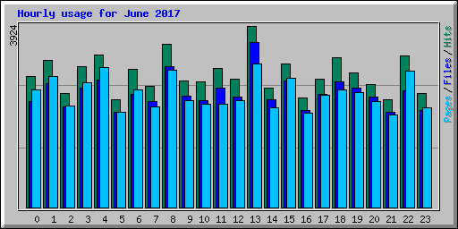 Hourly usage for June 2017