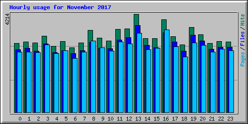 Hourly usage for November 2017