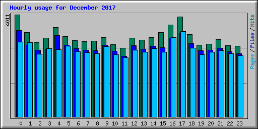 Hourly usage for December 2017