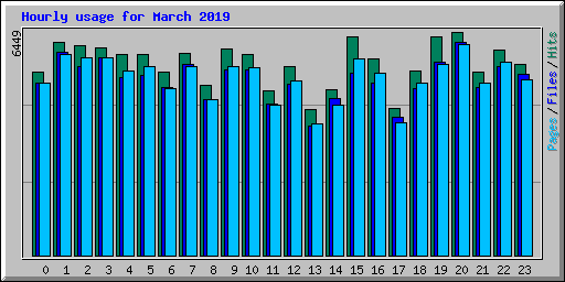 Hourly usage for March 2019