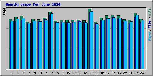 Hourly usage for June 2020