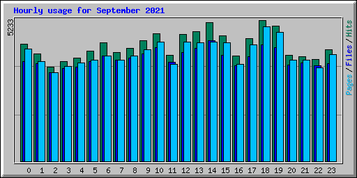 Hourly usage for September 2021