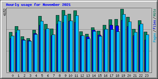 Hourly usage for November 2021