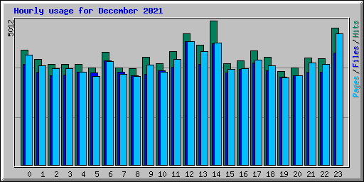 Hourly usage for December 2021