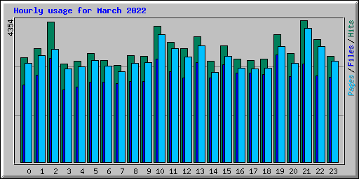 Hourly usage for March 2022