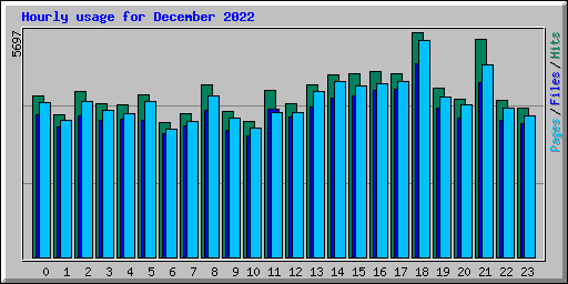 Hourly usage for December 2022