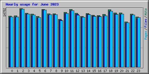 Hourly usage for June 2023